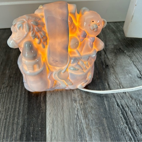 Ceramic Night Light with Teddy Bear and Horse VTG 👶 - Picture 1 of 7
